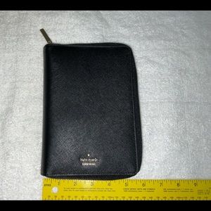 KATE SPADE Cameron Street Agenda Planner Cover Gently Used Black Leather